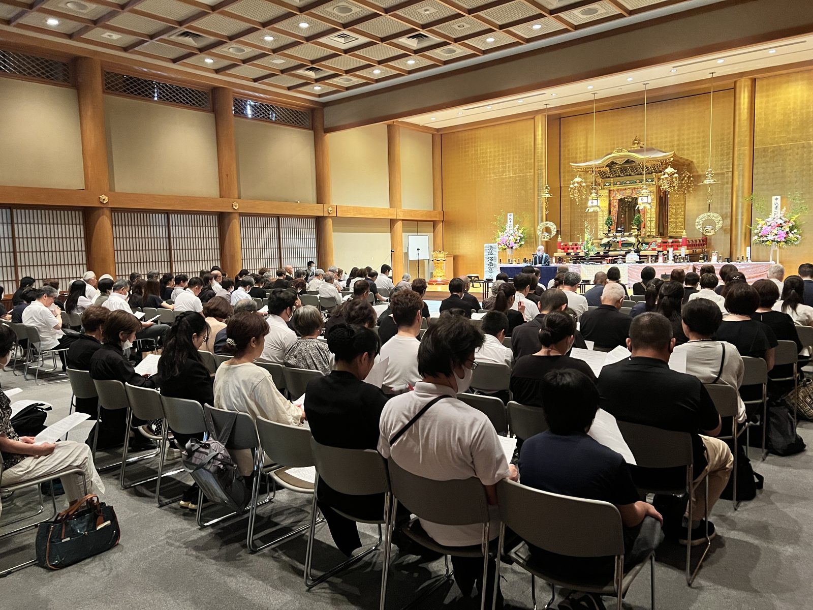 お盆合同法要 会場の様子